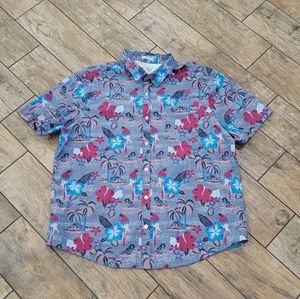 Penguin Shirt XXL Heritage Slim Fit Button Up Short Sleeve Hawaiian Mens